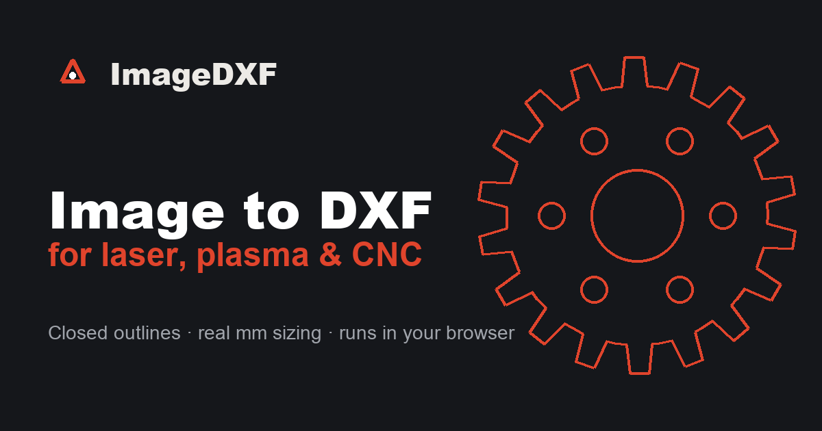 Image to DXF Converter – Free, Laser & CNC Ready | ImageDXF